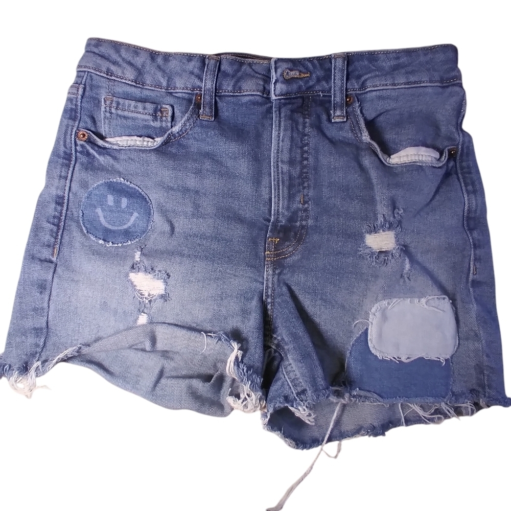 Old Navy high rise o.g straight Denim Blue Jean  Distressed Women's Shorts